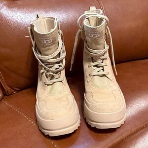 UGG Women's Beige Combat Boots